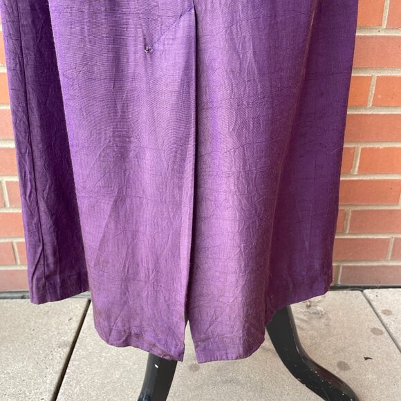 Vintage Shirtdress 80s John Ranta Iridescent Purple Shirt Dress| Size Large - Picture 11 of 16